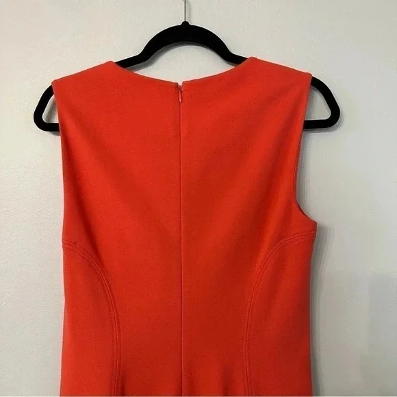 Diane von Furstenberg Jaelyn Hot Coral Mini Dress Size 8 GUC - Picture 8 of 10
